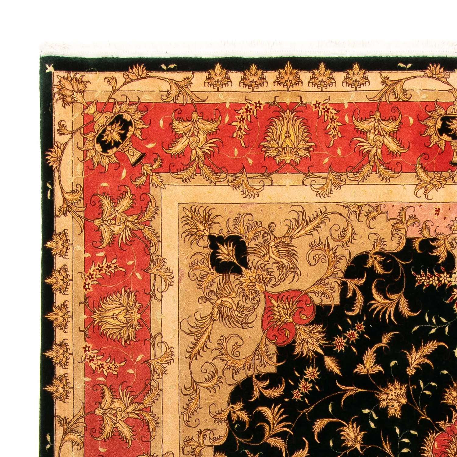 Persisk tæppe - Tabriz - Royal - 300 x 198 cm - mørkeblå