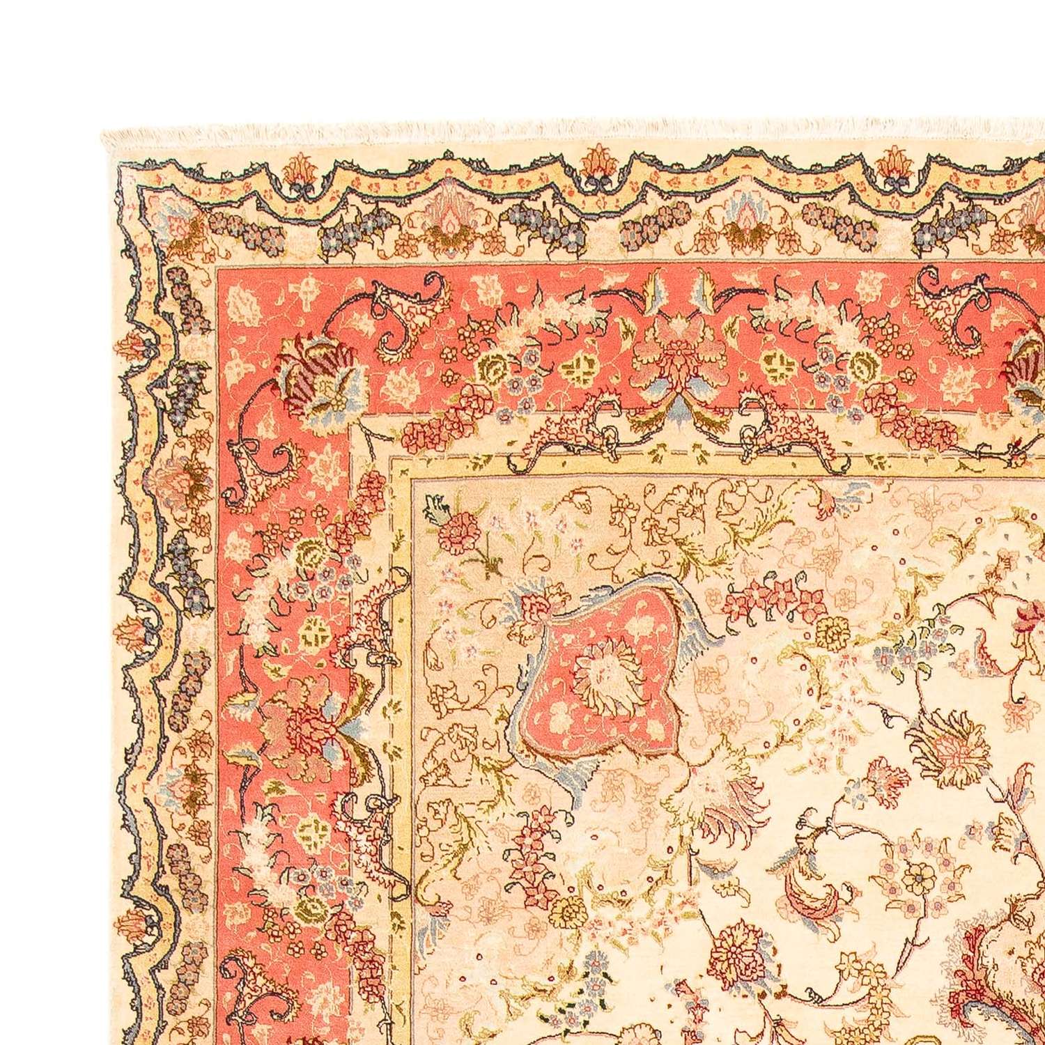 Perský koberec - Tabríz - Královský - 304 x 200 cm - béžová