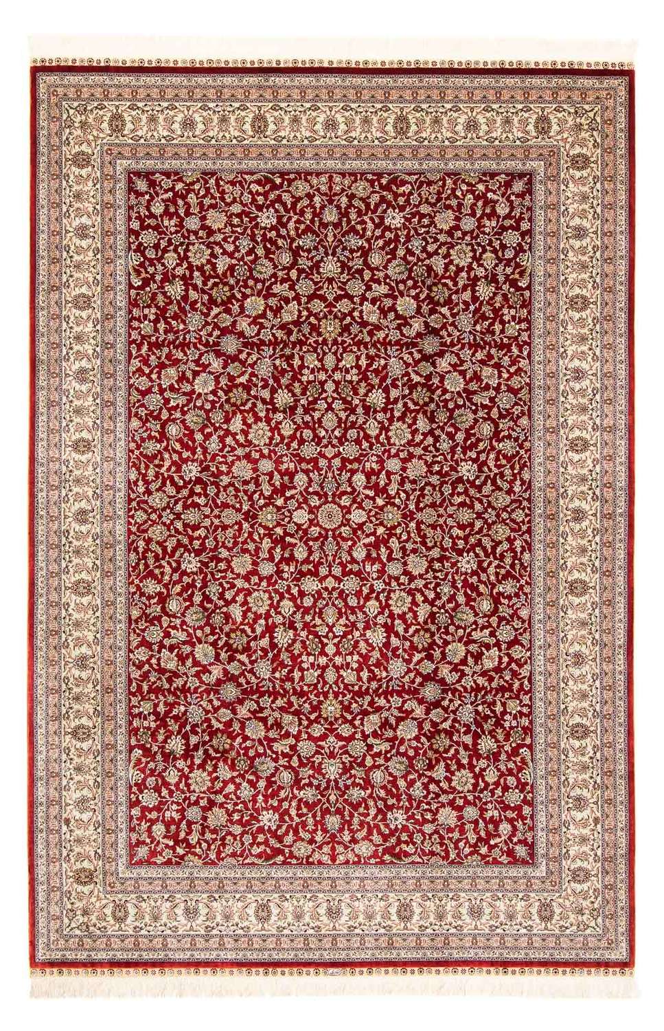 Tapis oriental - Hereke - 276 x 185 cm - rouge foncé