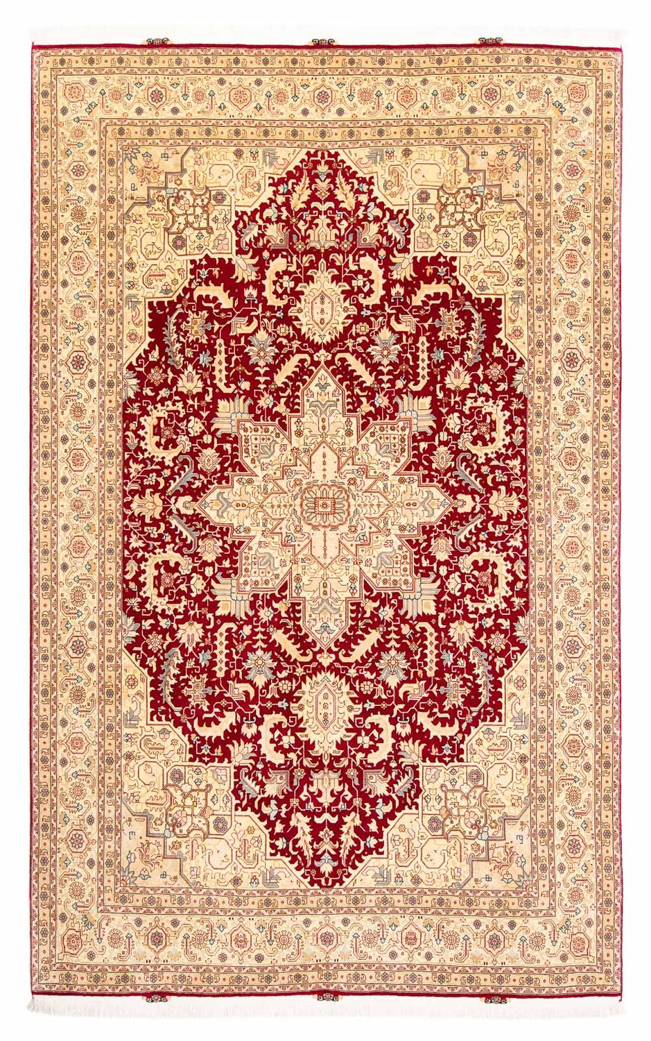 Alfombra Persa - Tabriz - Real - 300 x 200 cm - rojo oscuro