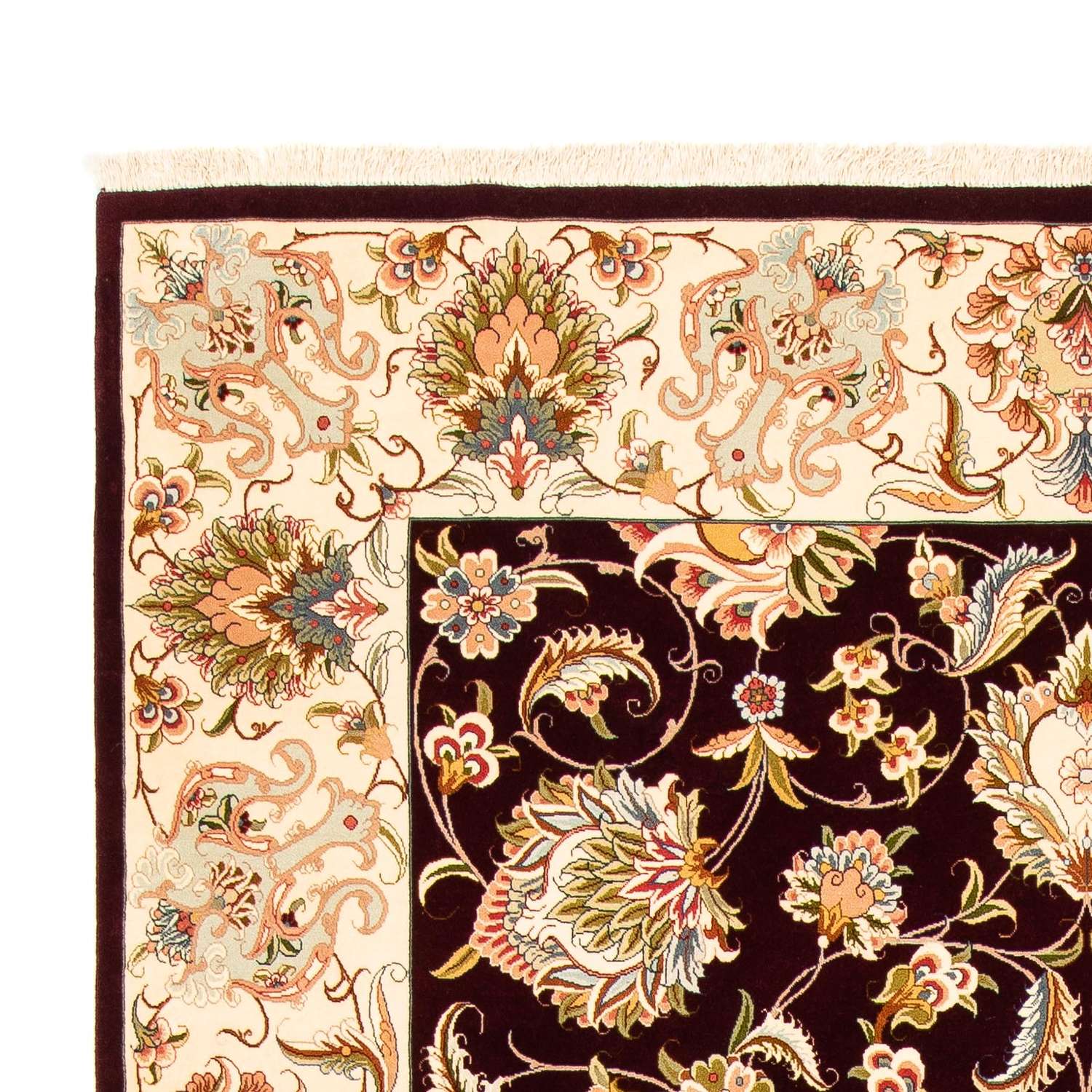 Perský koberec - Tabríz - Královský - 314 x 203 cm - tmavě červená