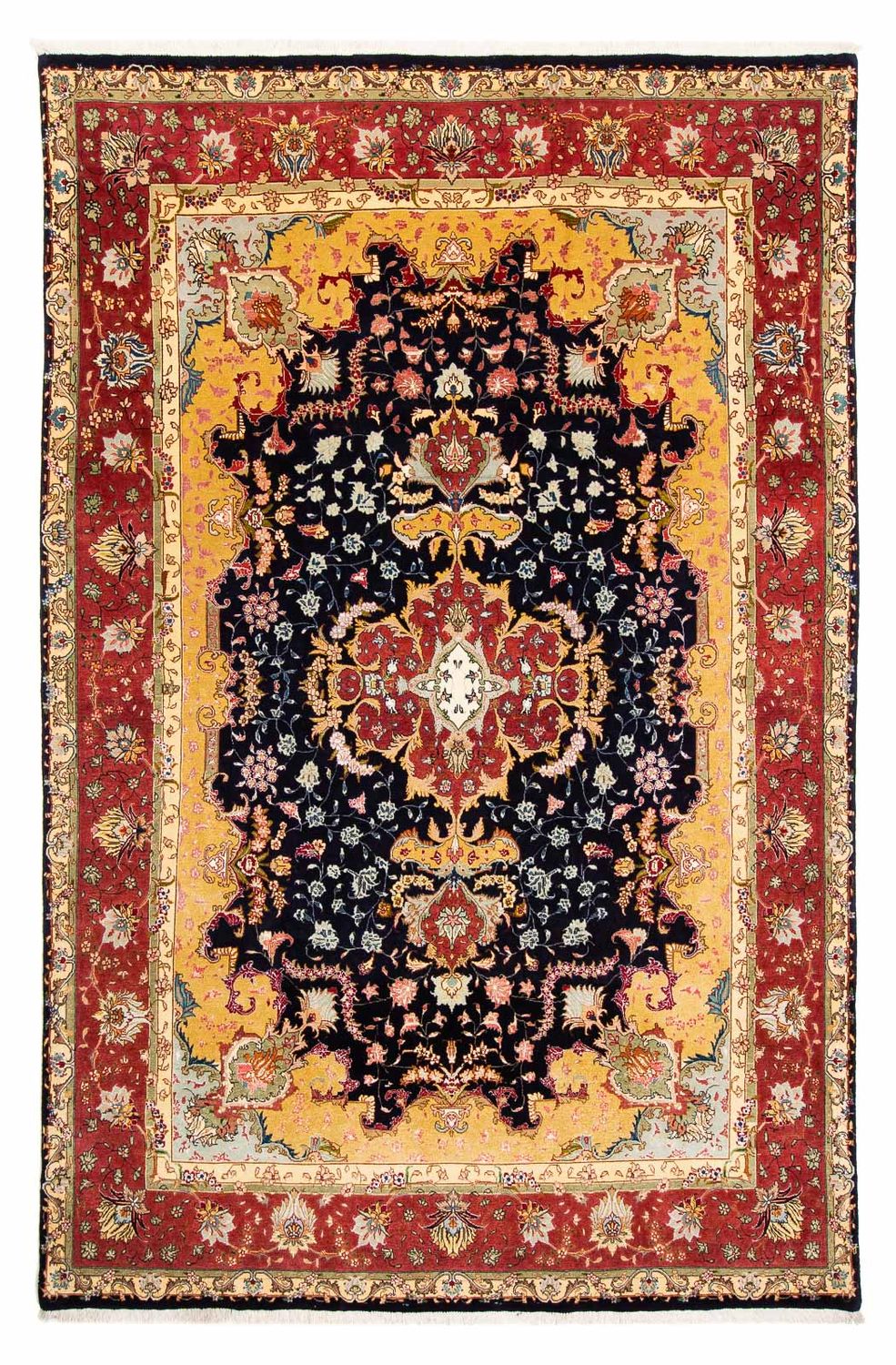 Tappeto Persero - Tabriz - Reale - 288 x 190 cm - blu scuro