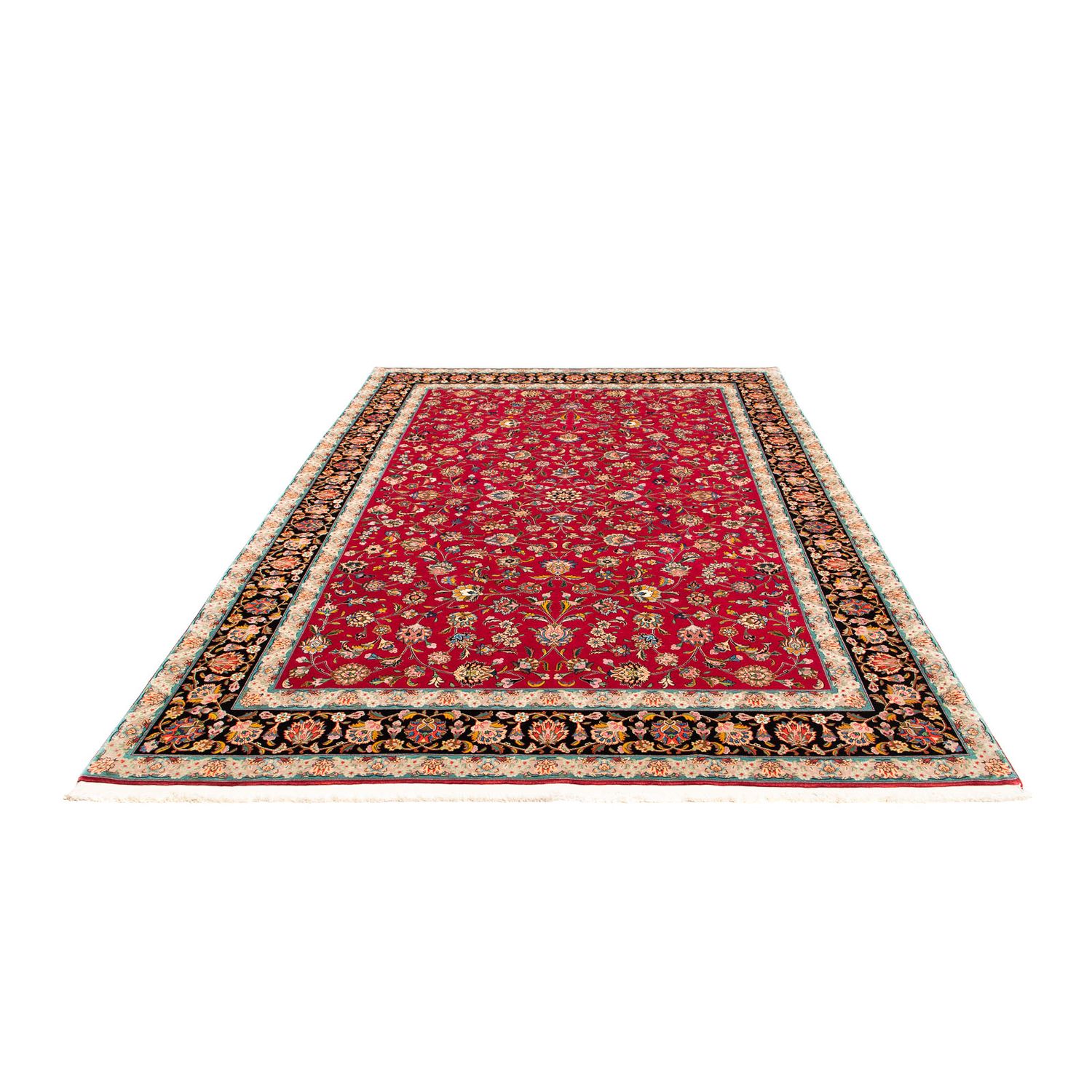 Tapete Persa - Tabriz - Royal - 304 x 202 cm - vermelho escuro