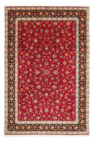 Tapete Persa - Tabriz - Royal - 304 x 202 cm - vermelho escuro