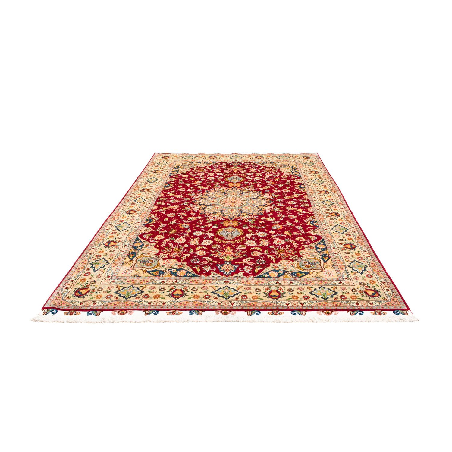 Tapis persan - Tabriz - Royal - 300 x 205 cm - rouge foncé