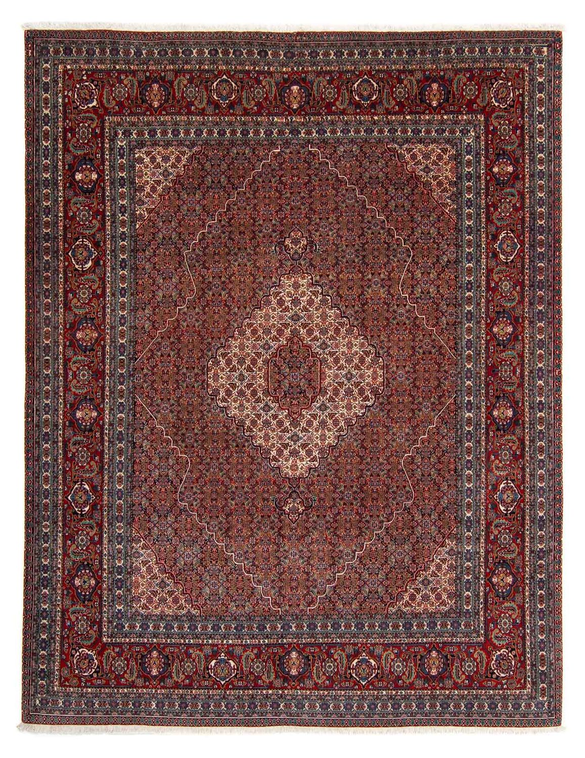 Tapis persan - Nain - 323 x 256 cm - rouge foncé