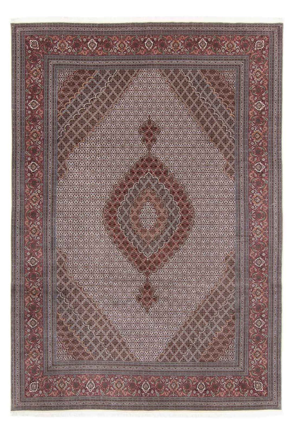 Tappeto Persero - Tabriz - 355 x 253 cm - marrone scuro