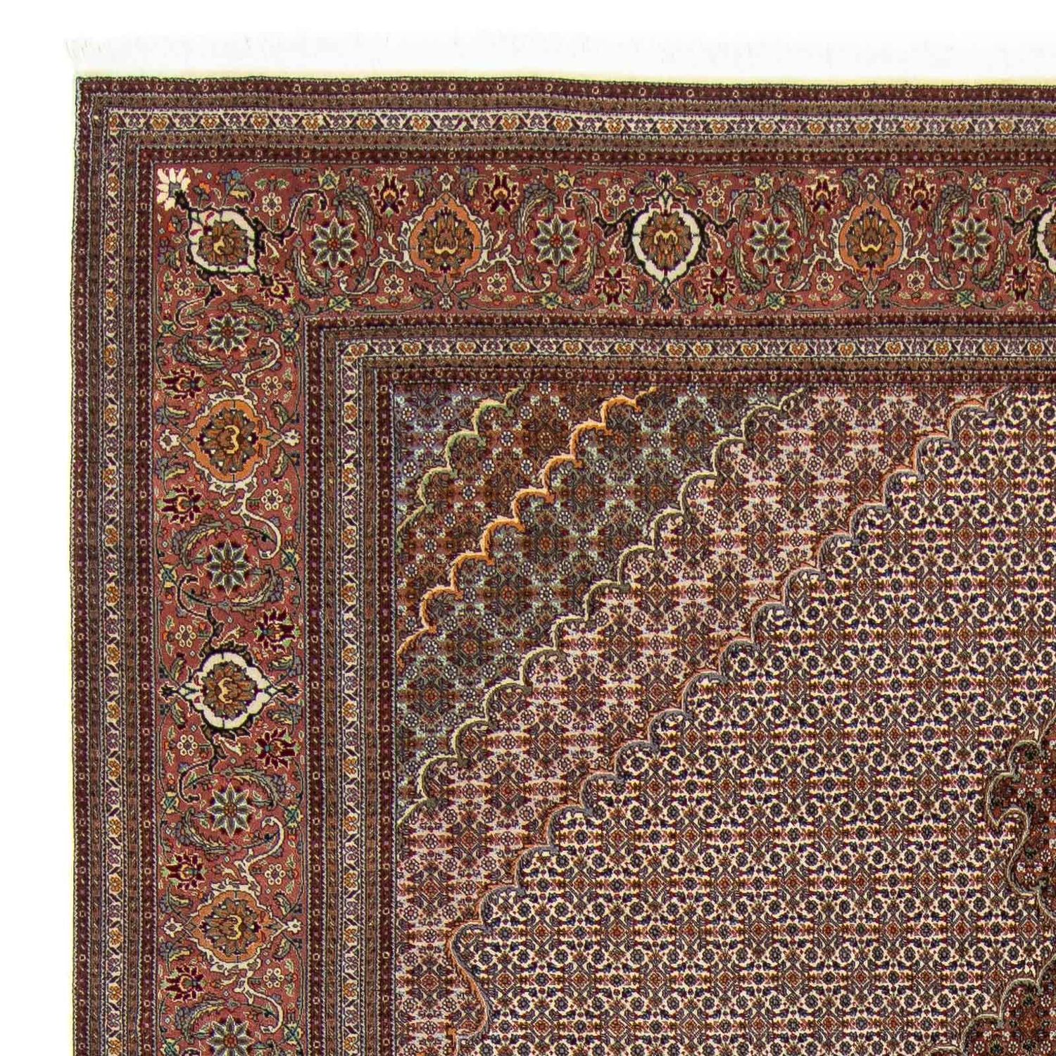 Tapis persan - Tabriz - 341 x 251 cm - marron foncé