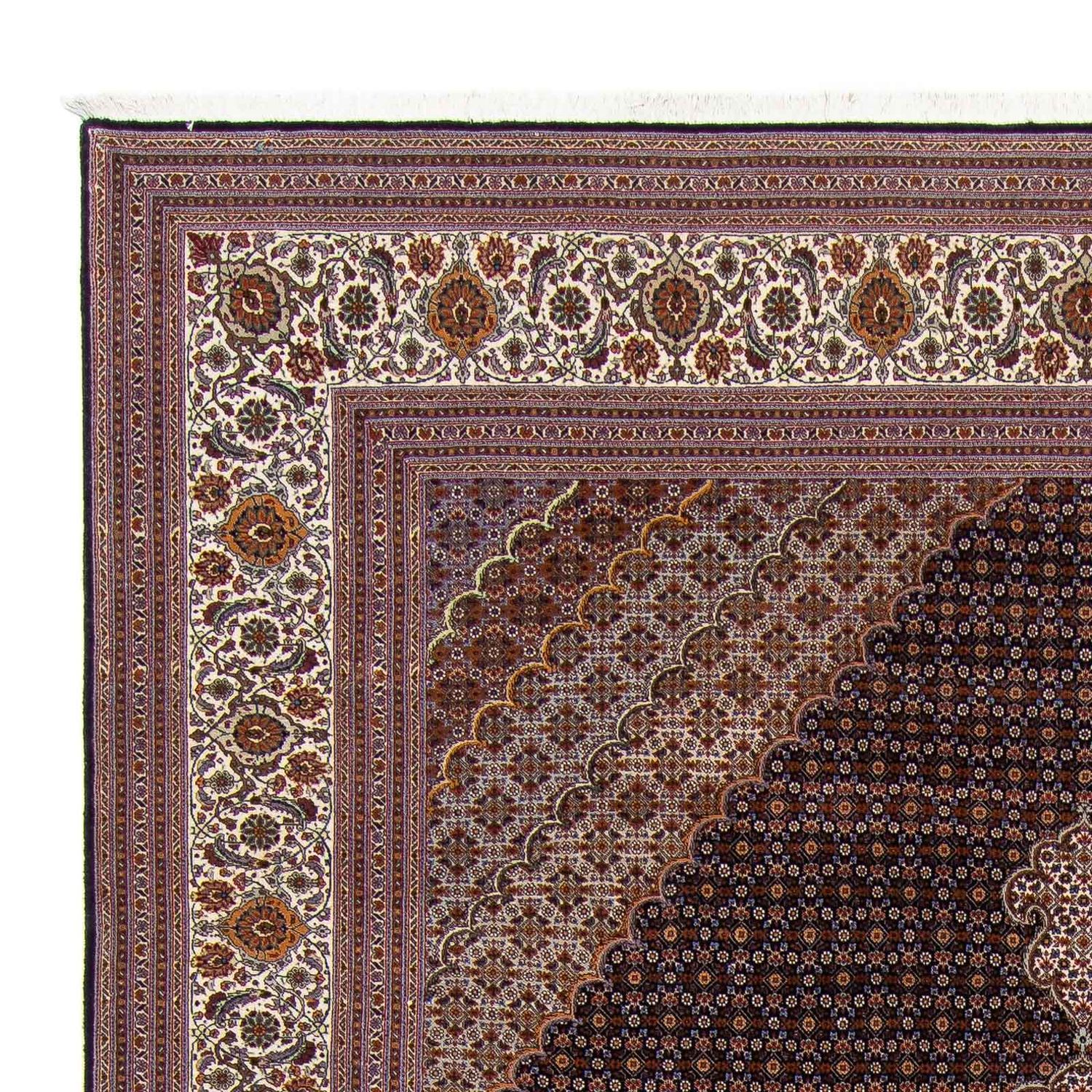 Tapis persan - Tabriz - 340 x 255 cm - marron foncé