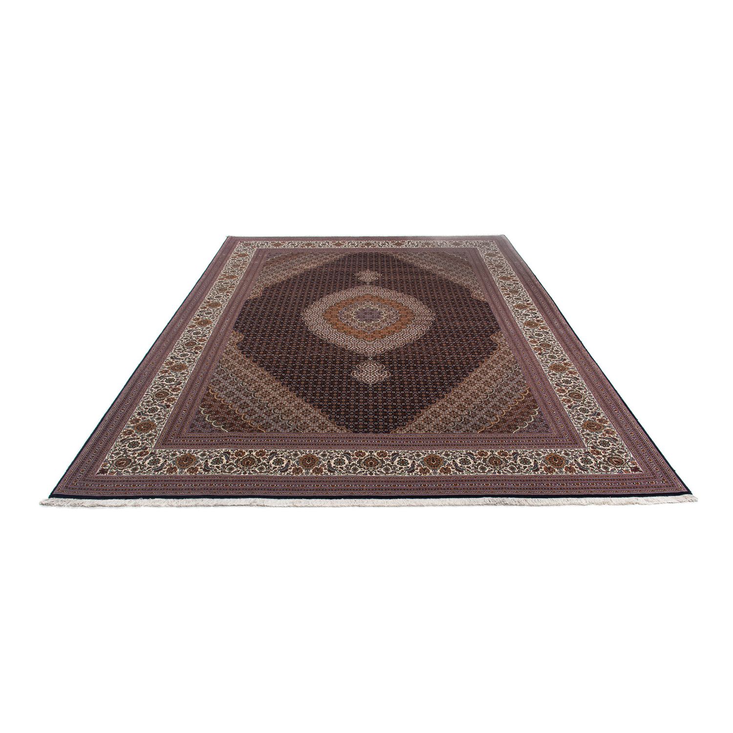 Tapis persan - Tabriz - 340 x 255 cm - marron foncé