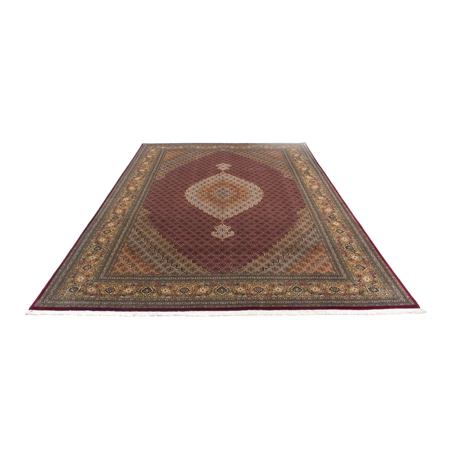 Tapis persan - Tabriz - 346 x 253 cm - rouge foncé