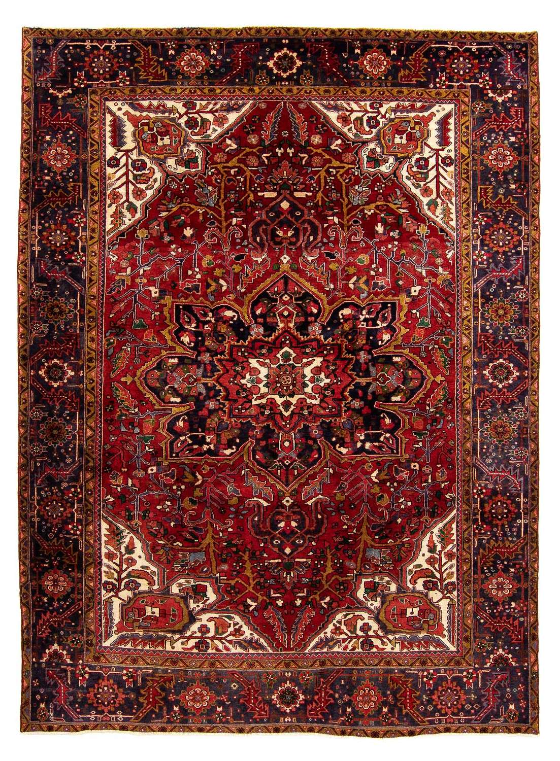 Persisk matta - Nomadic - 362 x 277 cm - mörkröd