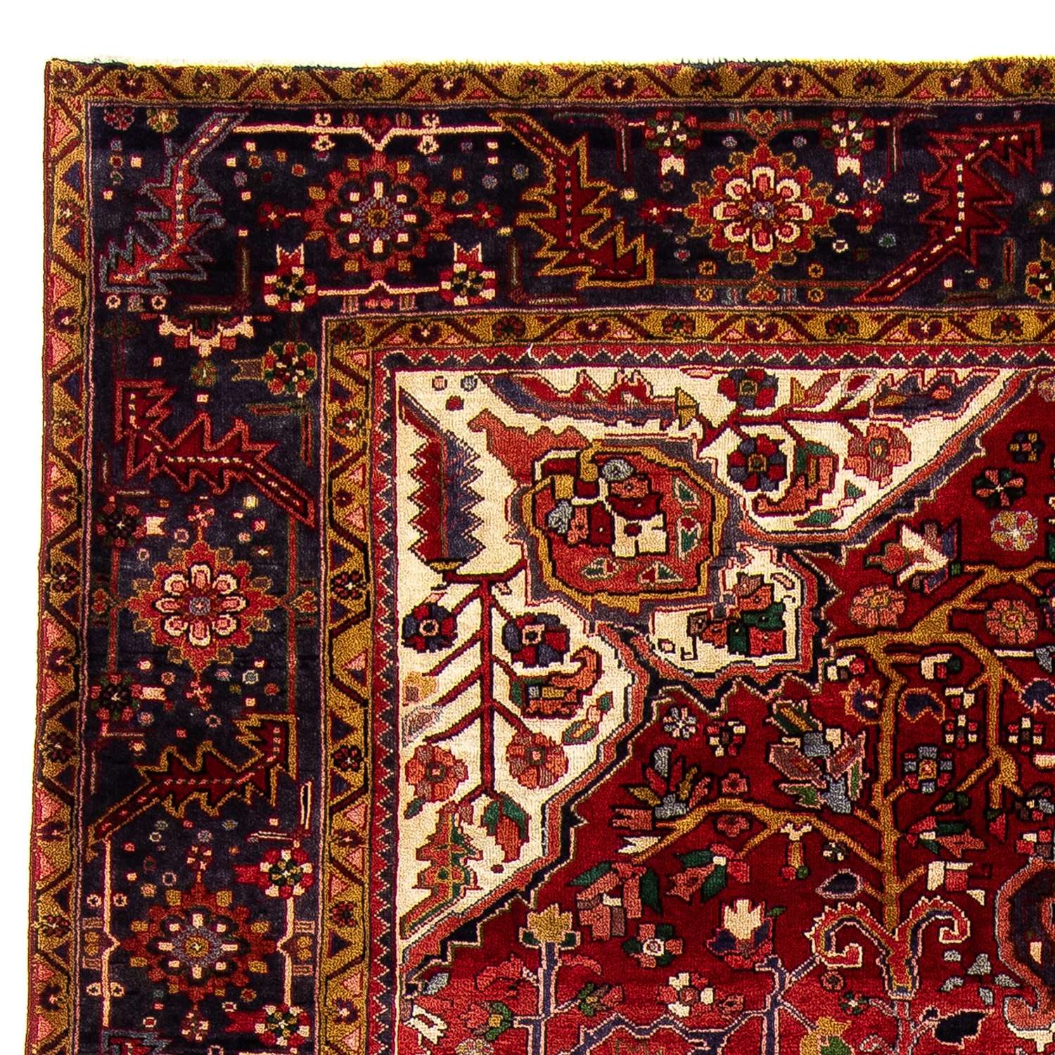Alfombra persa - Nómada - 362 x 277 cm - rojo oscuro
