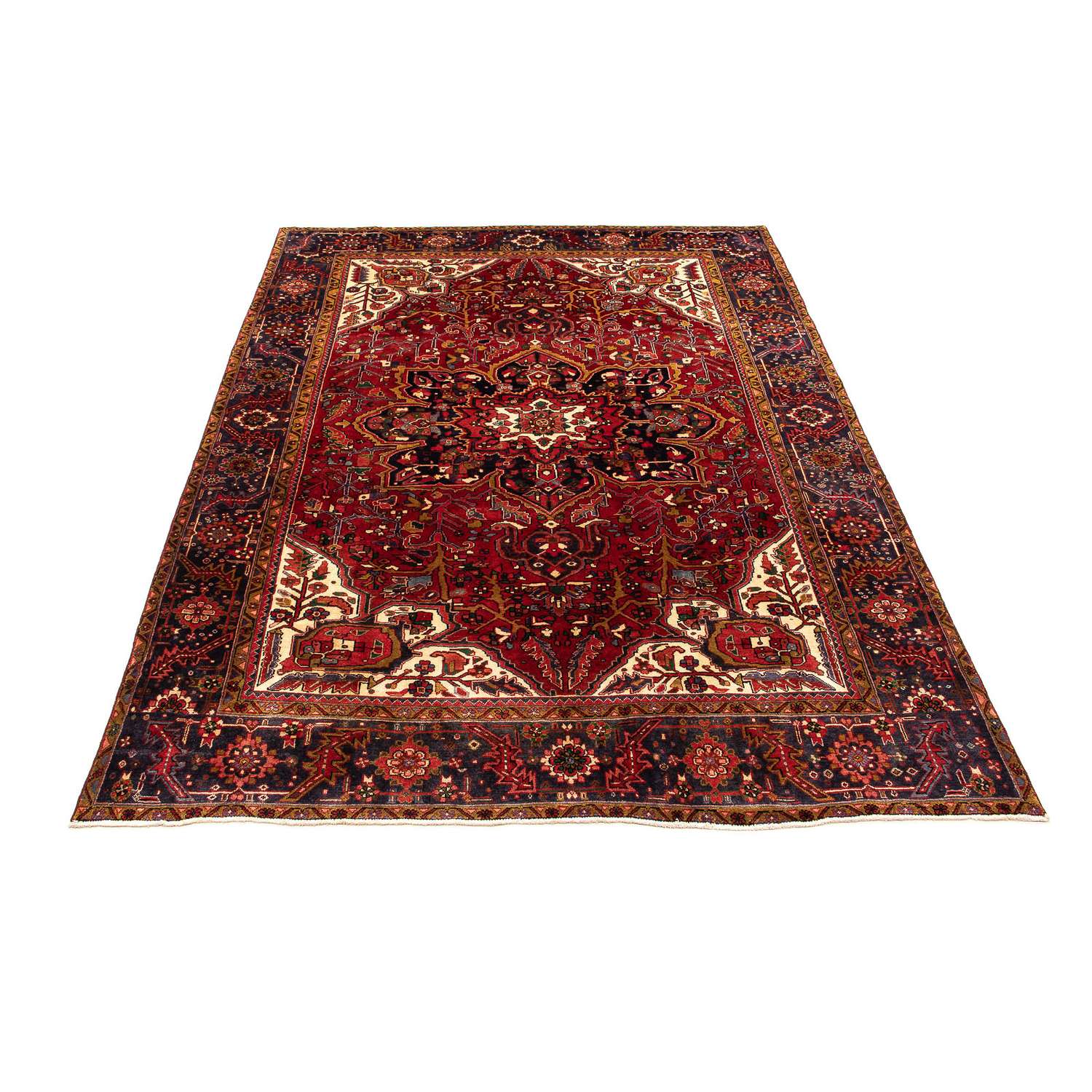 Persisk teppe - Nomadisk - 362 x 277 cm - mørk rød