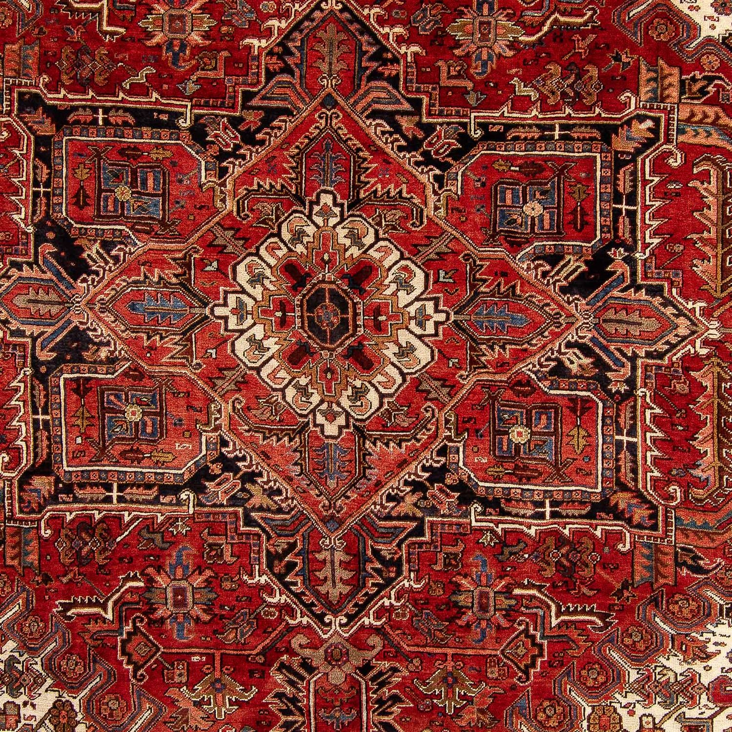 Alfombra persa - Nómada - 377 x 306 cm - rojo oscuro