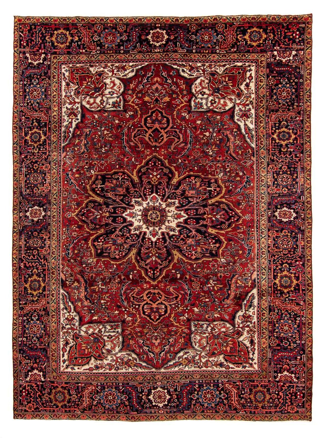 Alfombra persa - Nómada - 373 x 268 cm - rojo oscuro