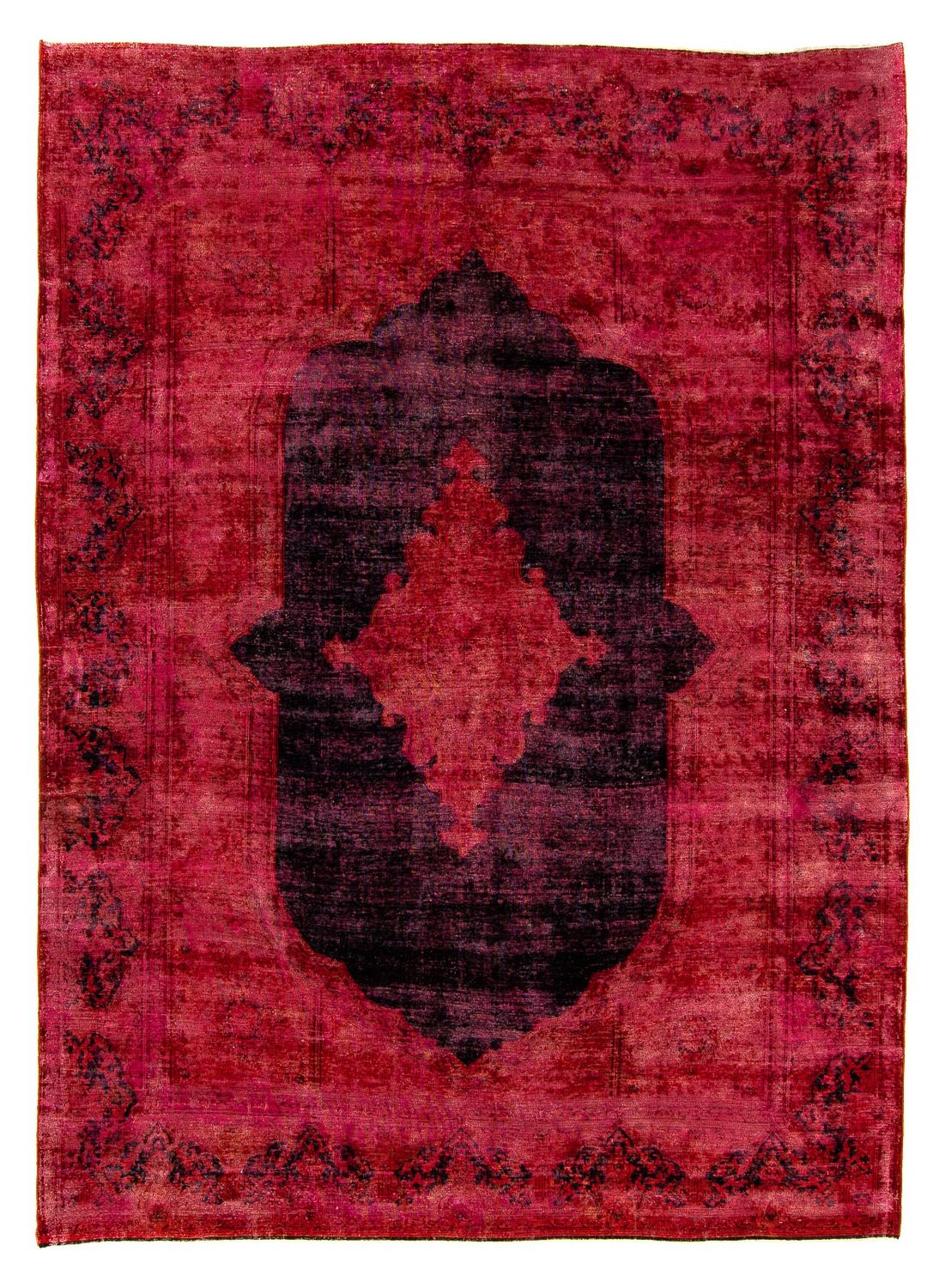 Tapis vintage - 349 x 258 cm - rouge foncé