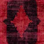 Vintage Rug - 349 x 258 cm - dark red