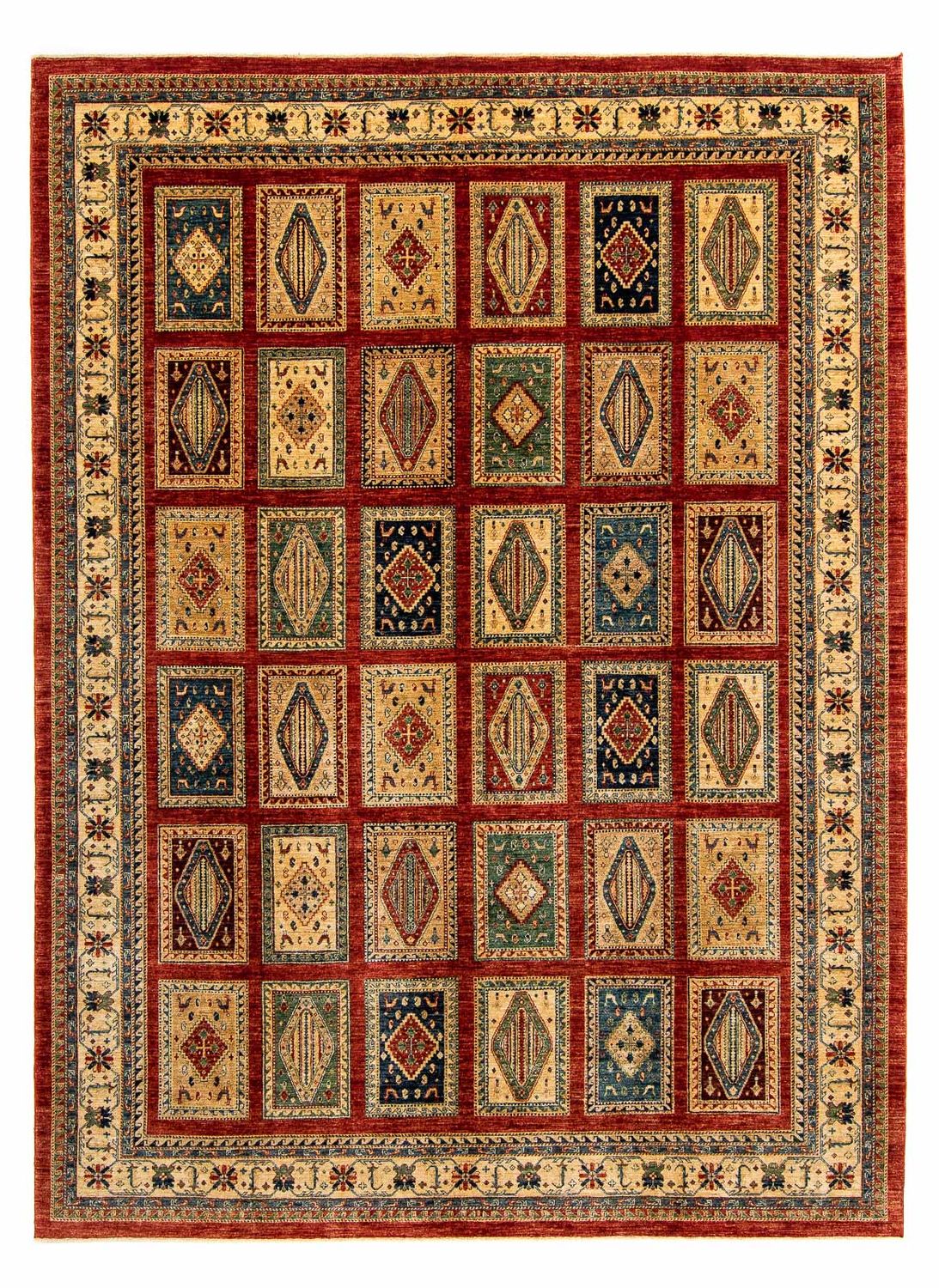 Tapis persan - Nomadic - 384 x 302 cm - rouge foncé