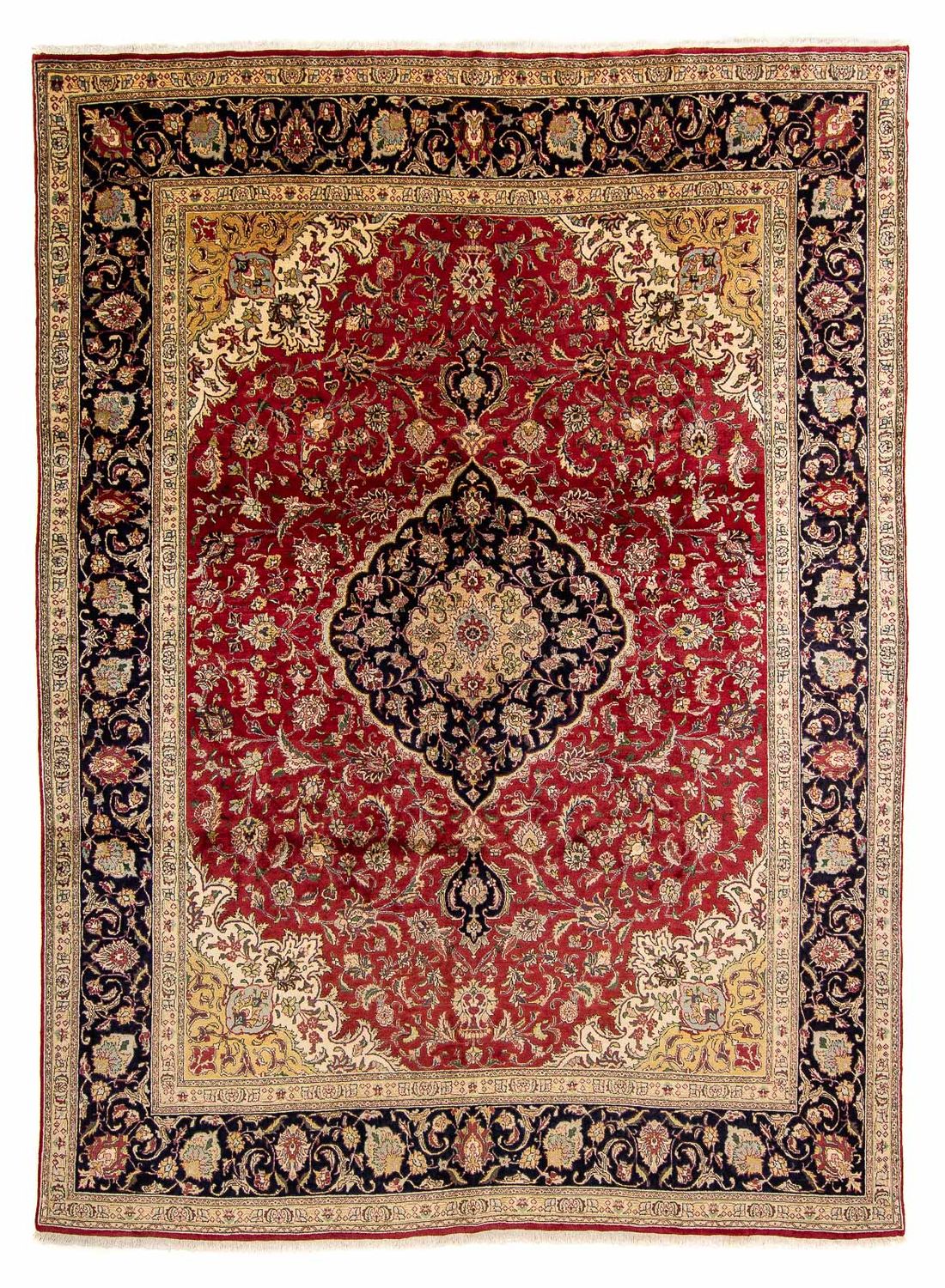 Persisk teppe - Tabriz - 380 x 300 cm - mørk rød