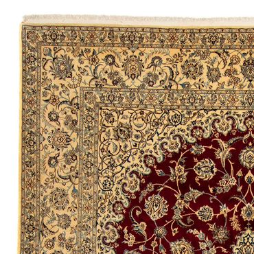 Tapis persan - Nain - Royal - 408 x 300 cm - rouge foncé