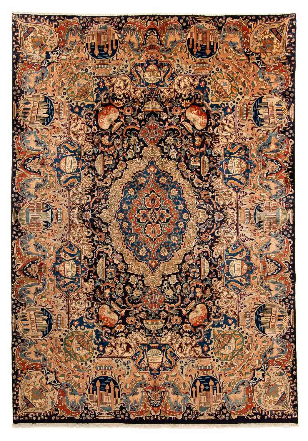 Persisk teppe - klassisk - 387 x 296 cm - flerfarget