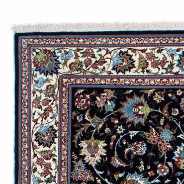 Tapis persan - Ghom - 210 x 140 cm - bleu foncé