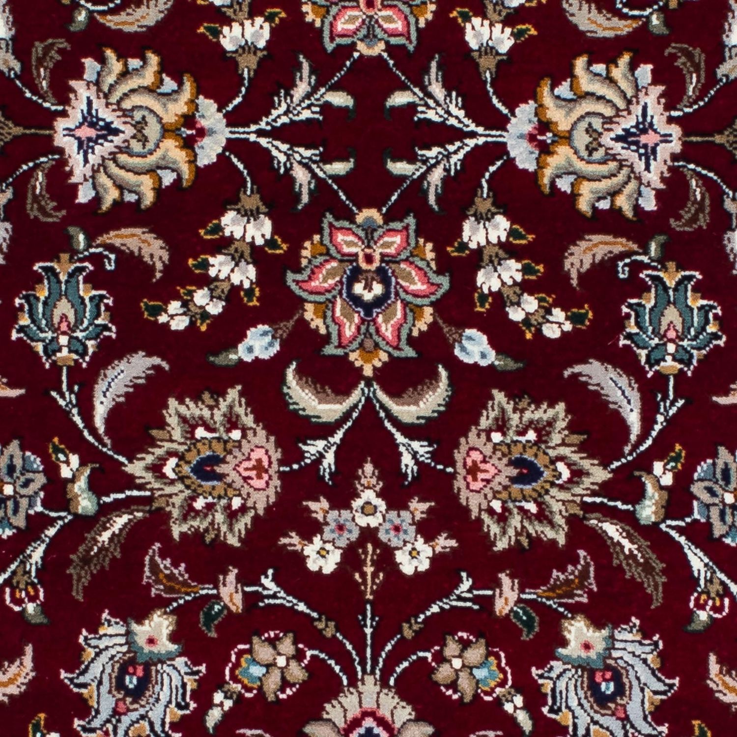 Corredor Tapete Persa - Tabriz - Royal - 205 x 88 cm - vermelho escuro