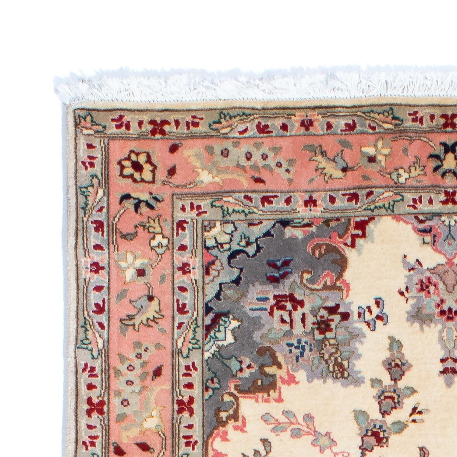 Loper Perzisch tapijt - Tabriz - Royal - 203 x 83 cm - beige