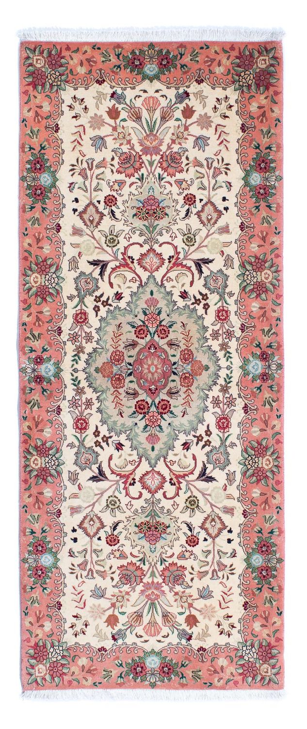 Løber Persisk tæppe - Tabriz - Royal - 204 x 81 cm - beige