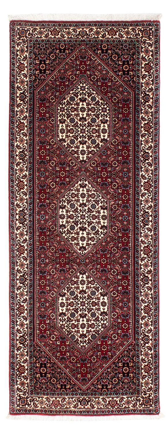 Tapis de couloir Tapis persan - Bidjar - 210 x 73 cm - rouge foncé