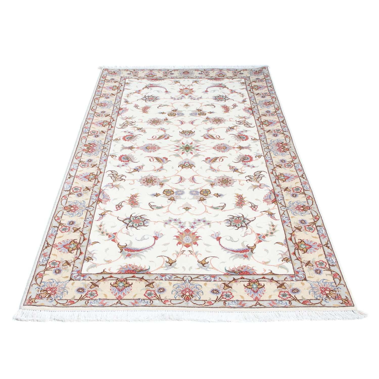 Loper Perzisch tapijt - Tabriz - Royal - 196 x 100 cm - beige
