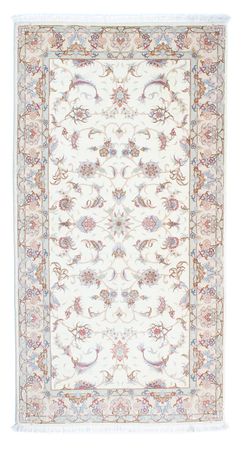 Tapis de couloir Tapis persan - Tabriz - Royal - 198 x 100 cm - beige