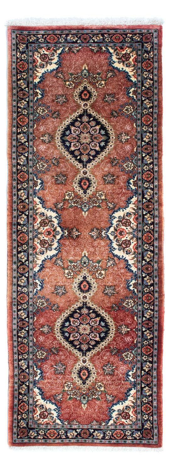 Tapis de couloir Tapis persan - Ghom - 192 x 67 cm - rouille