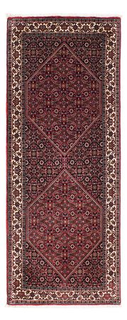 Alfombra de pasillo Alfombra persa - Bidjar - 198 x 74 cm - rojo oscuro