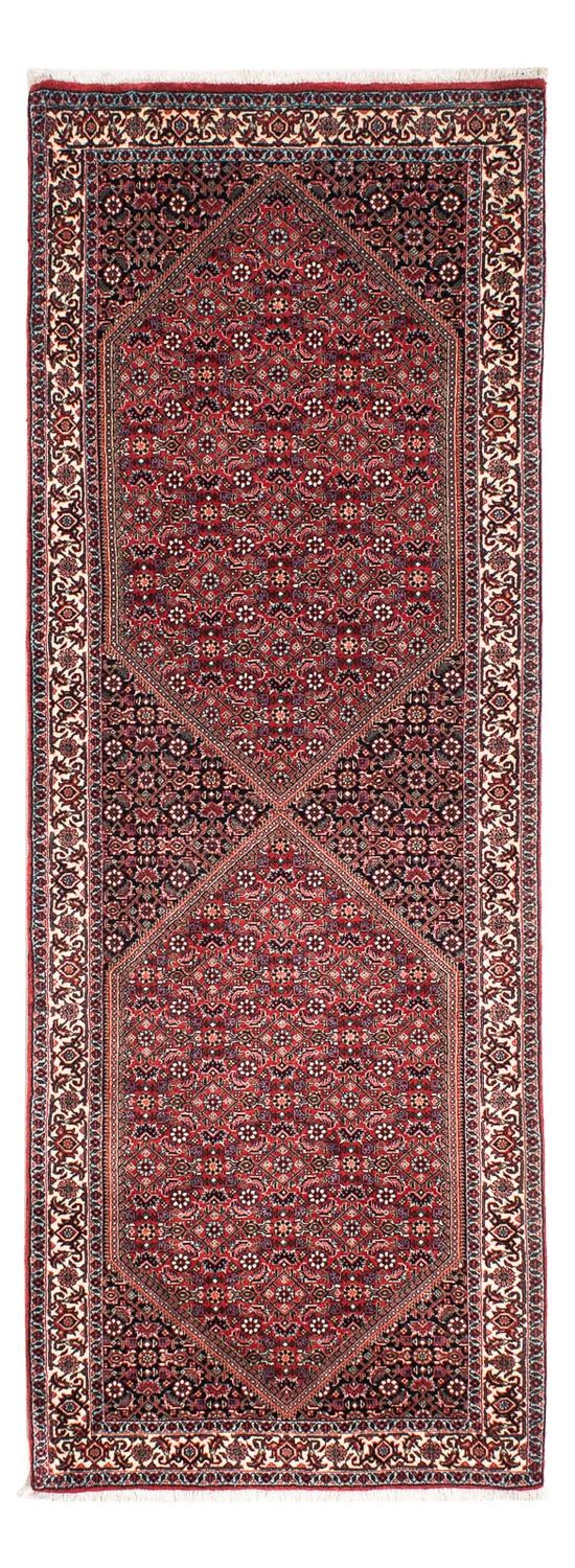 Corredor Tapete Persa - Bijar - 219 x 79 cm - vermelho escuro