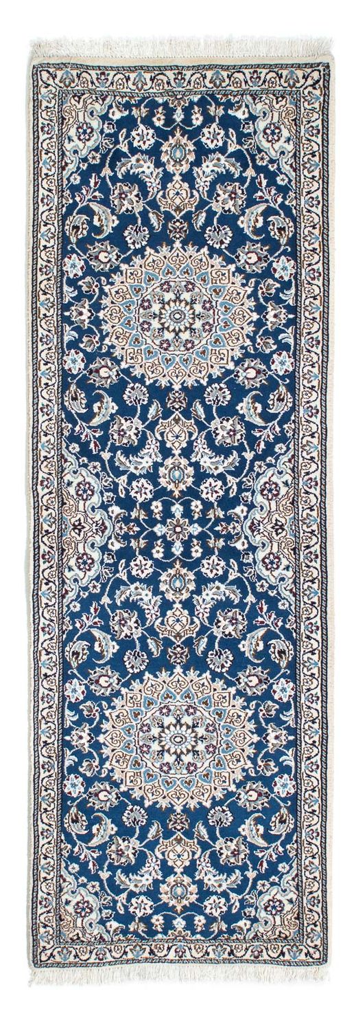 Alfombra de pasillo Alfombra Persa - Nain - Real - 190 x 62 cm - azul oscuro