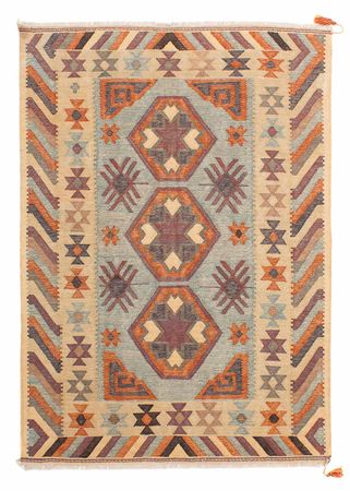 Kelim Carpet - orientalisk matta - 204 x 147 cm - flerfärgad