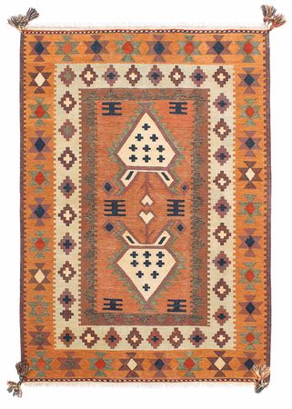 Kelim Rug - Oriental - 200 x 144 cm - brown