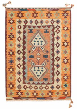 Kelim Carpet - orientalisk matta - 208 x 143 cm - flerfärgad