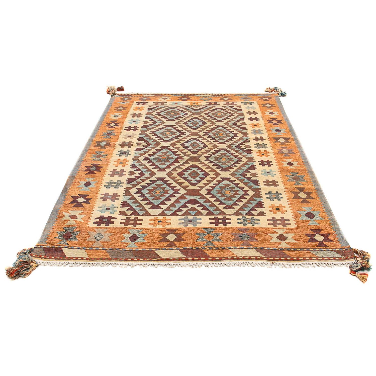 Kelim Carpet - orientalisk matta - 205 x 147 cm - flerfärgad