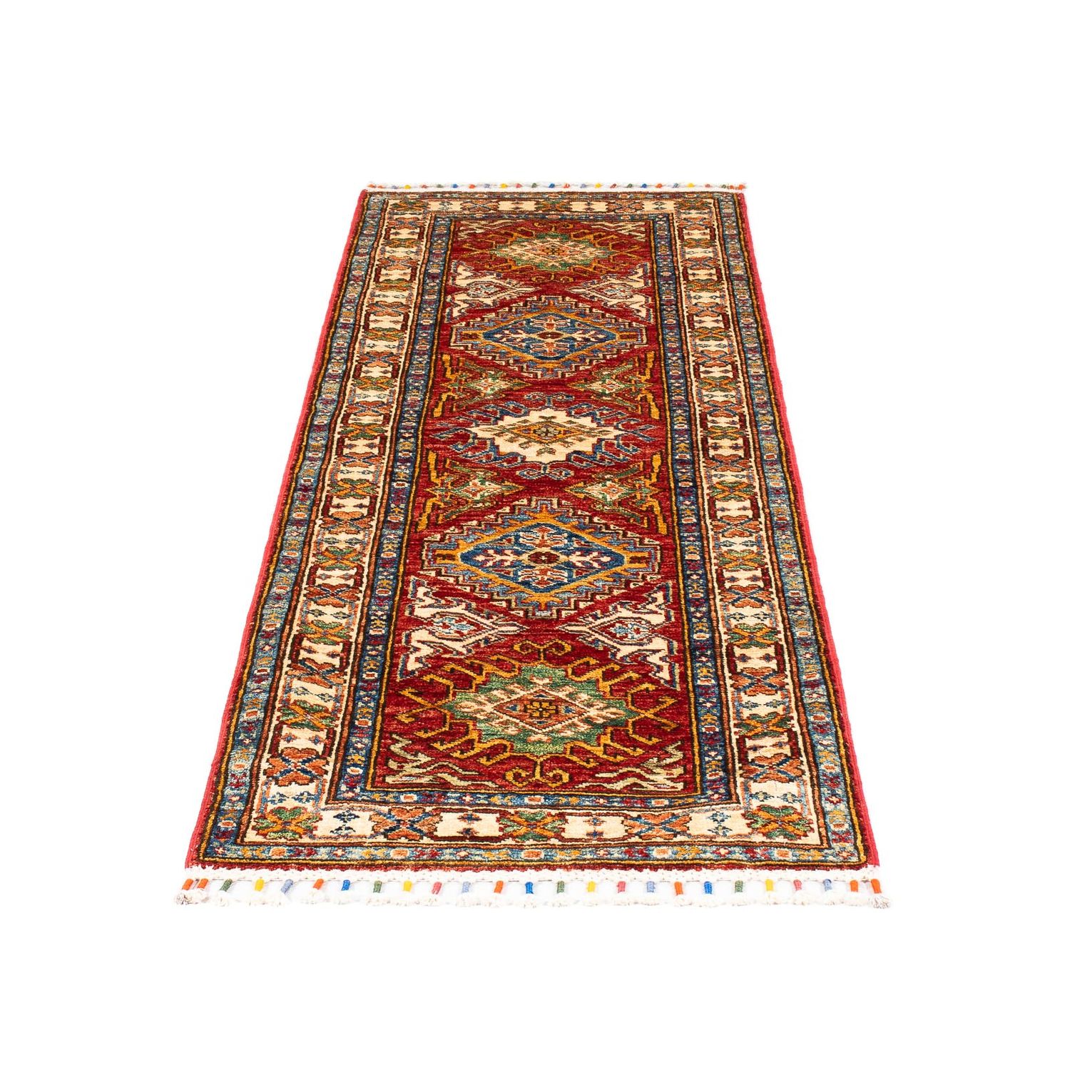 Alfombra de pasillo Alfombra Ziegler - Kazak - 178 x 61 cm - rojo oscuro