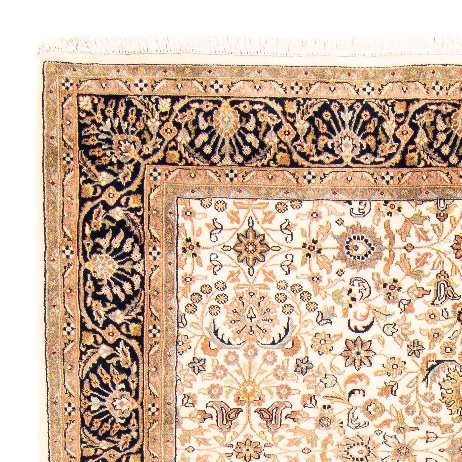 Tappeto orientale - Keshan - Indo - 242 x 170 cm - beige