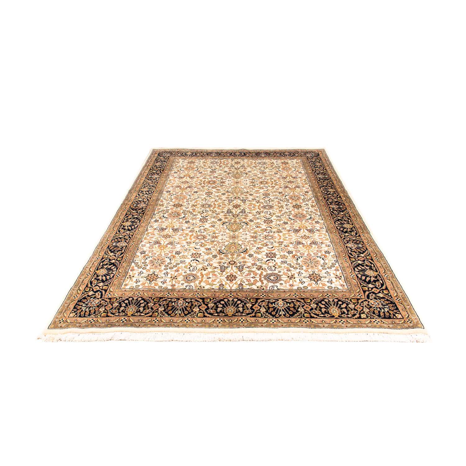 Orientální koberec - Keshan - Indus - 242 x 170 cm - béžová