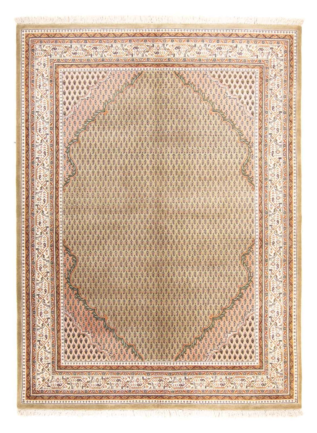 Alfombra oriental - Mir - Indus - 238 x 176 cm - beige claro