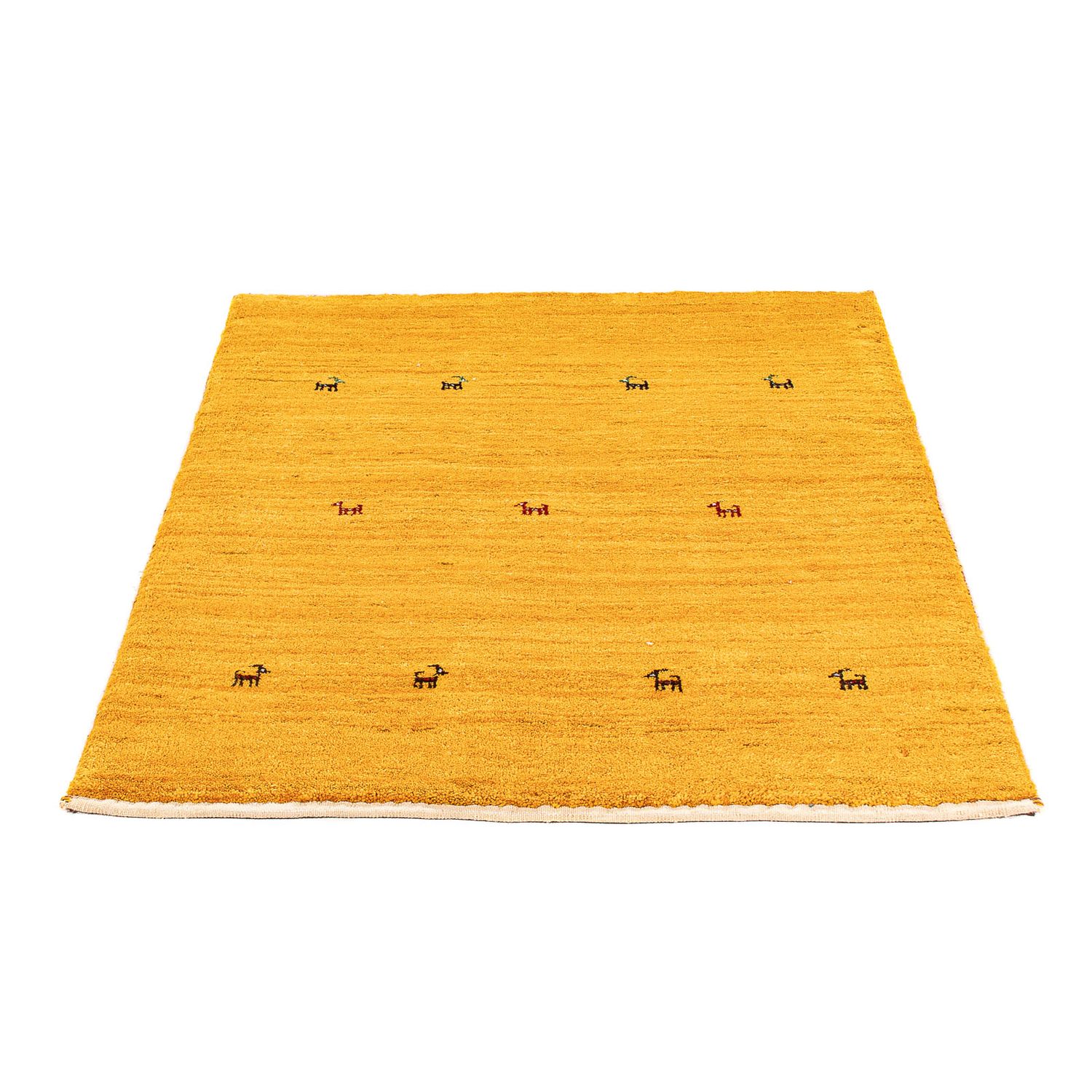 Gabbeh teppe - Loribaft persisk teppe square  - 103 x 85 cm - oransje