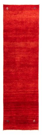 Corredor Tapete Gabbeh - Loribaft Persa - 288 x 82 cm - vermelho escuro