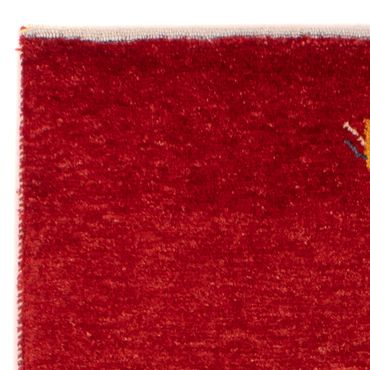 Alfombra Gabbeh - Loribaft Persa - 140 x 72 cm - rojo oscuro