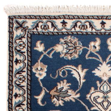 Tapis persan - Nain - 139 x 68 cm - bleu foncé