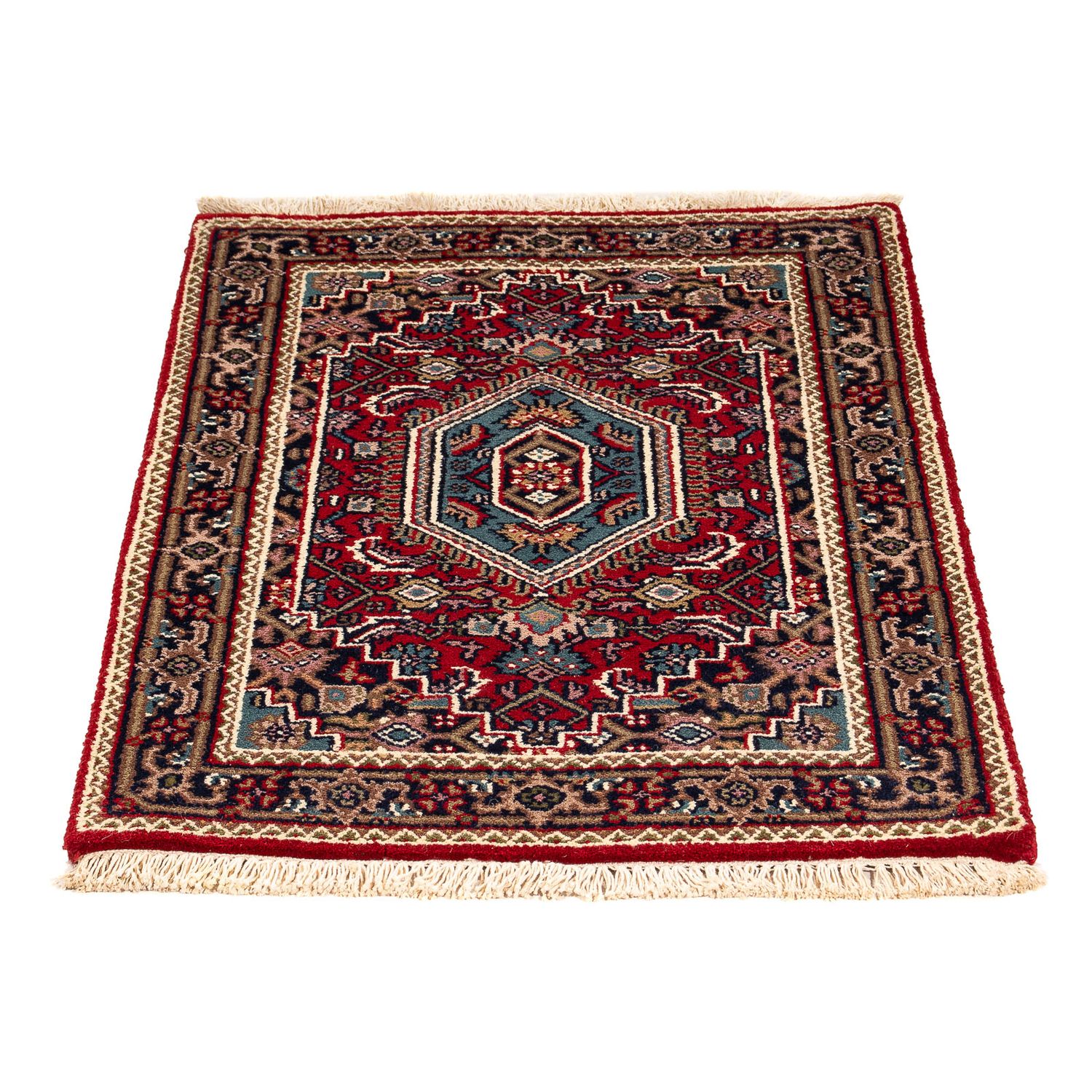 Tappeto orientale - Bidjar - Indo - 90 x 60 cm - rosso scuro